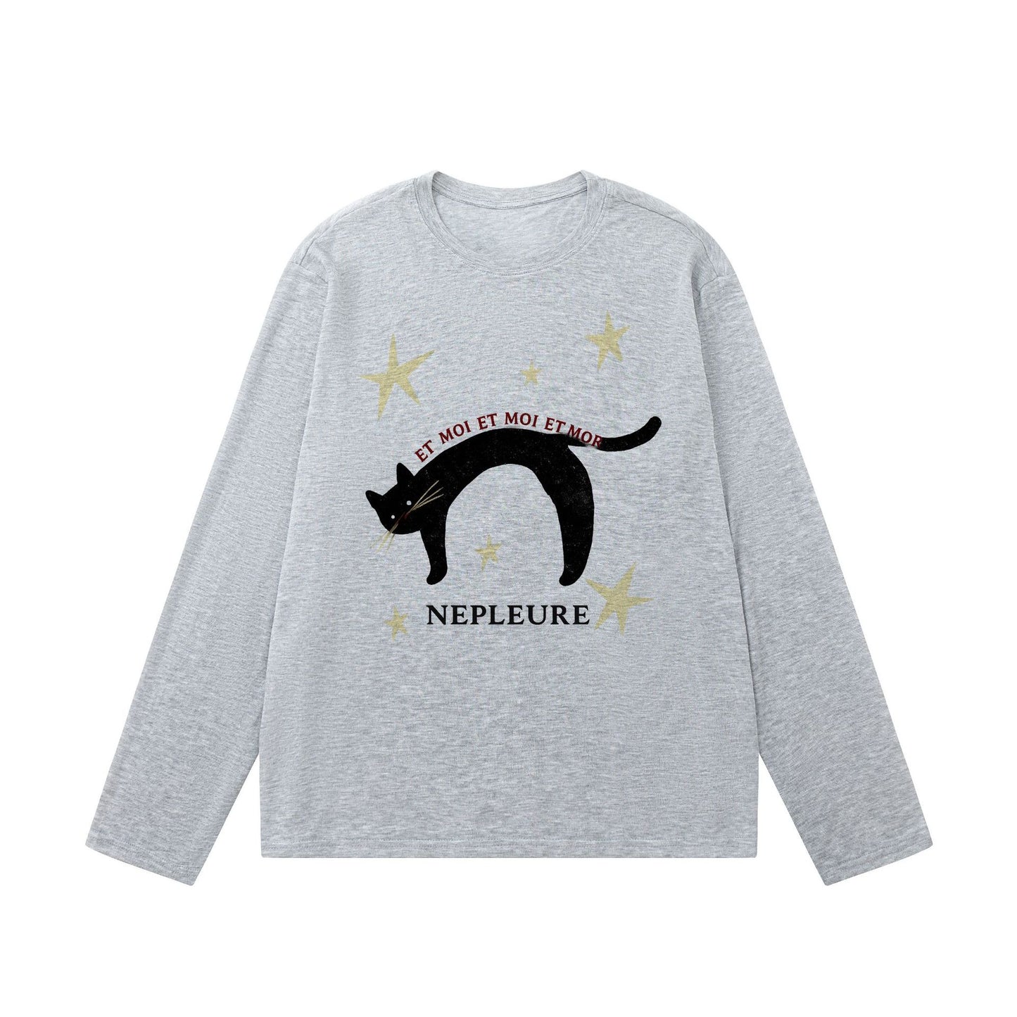 Sausage Dog Print Long Sleeve Loose Fit Unisex T-Shirt