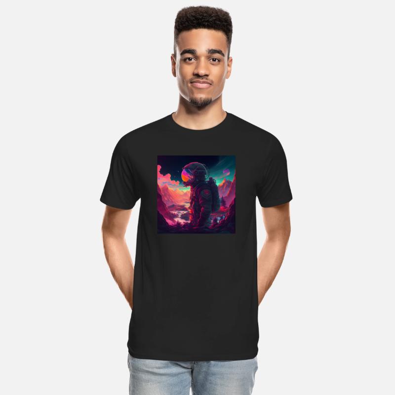 A futuristic astronaut in full spacesuit