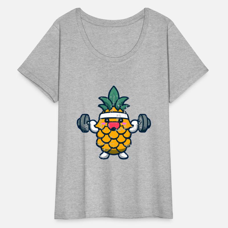 Athletic Pineapple with Dumbbells