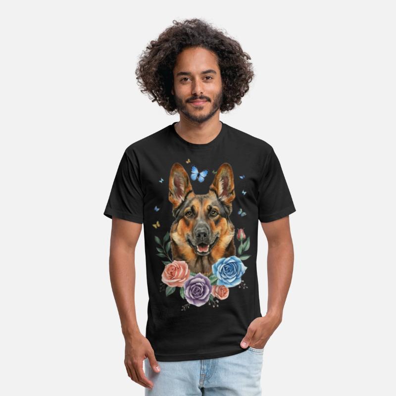 Cute German Shepherd with a Playful Twist!