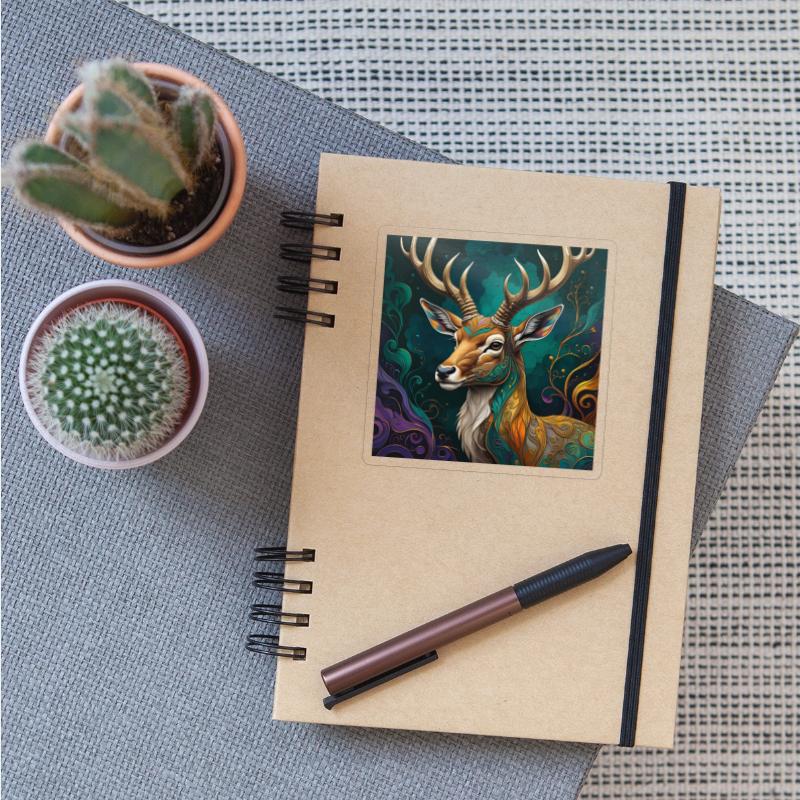 Deer looking his family in the wild Image