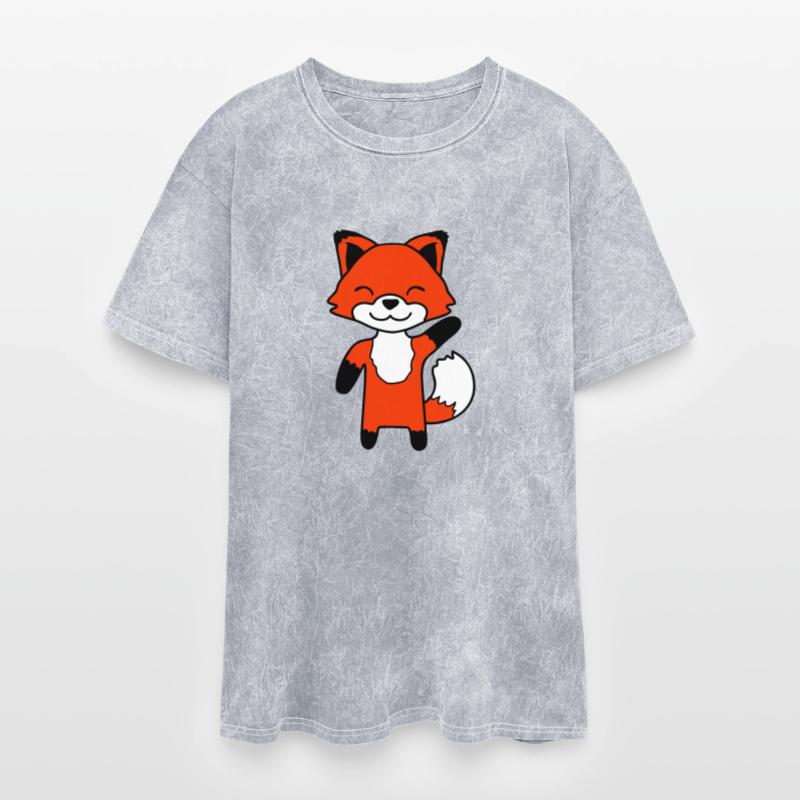 Fox Waving Friendly Hand Hello Greeting Sweet Cute