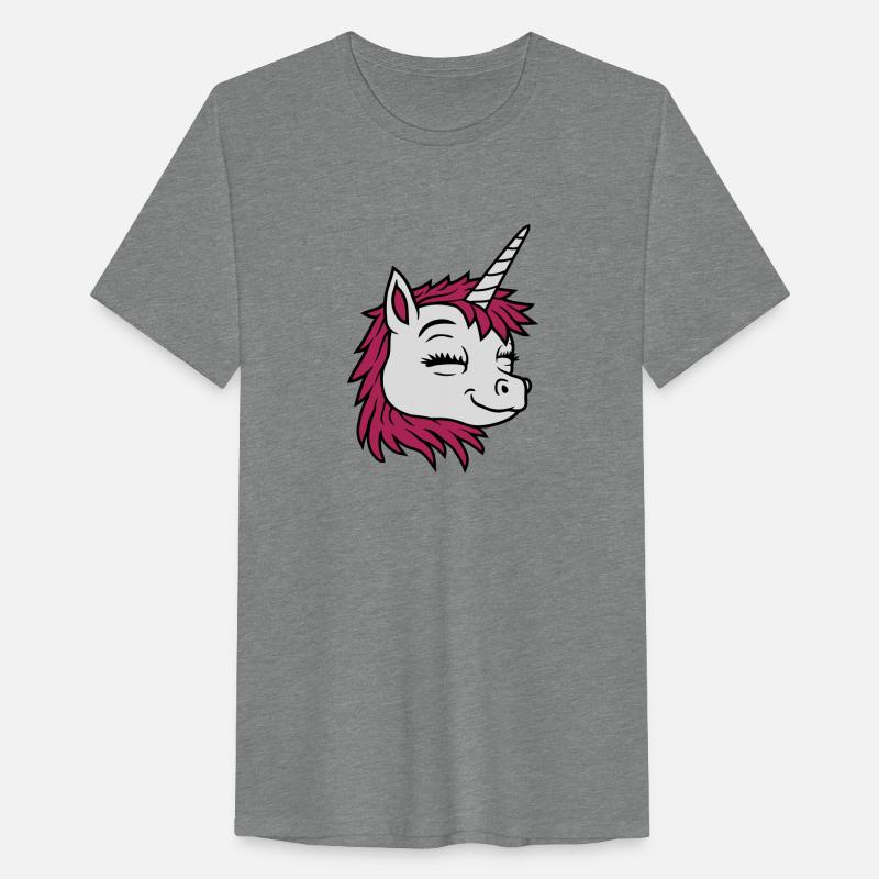 Head happy cartoon unicorn