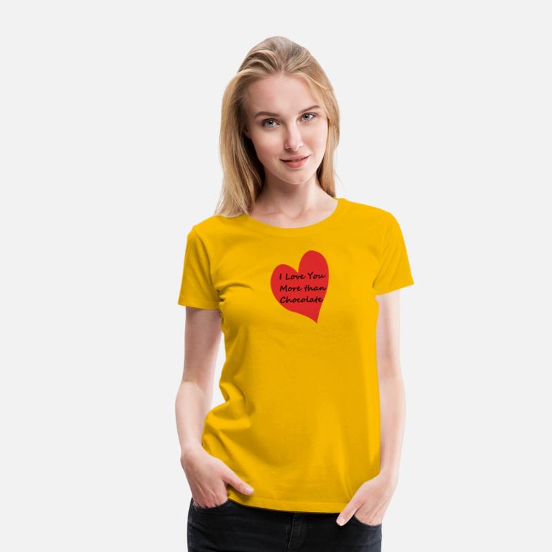 I Love You More than Chocolate red heart