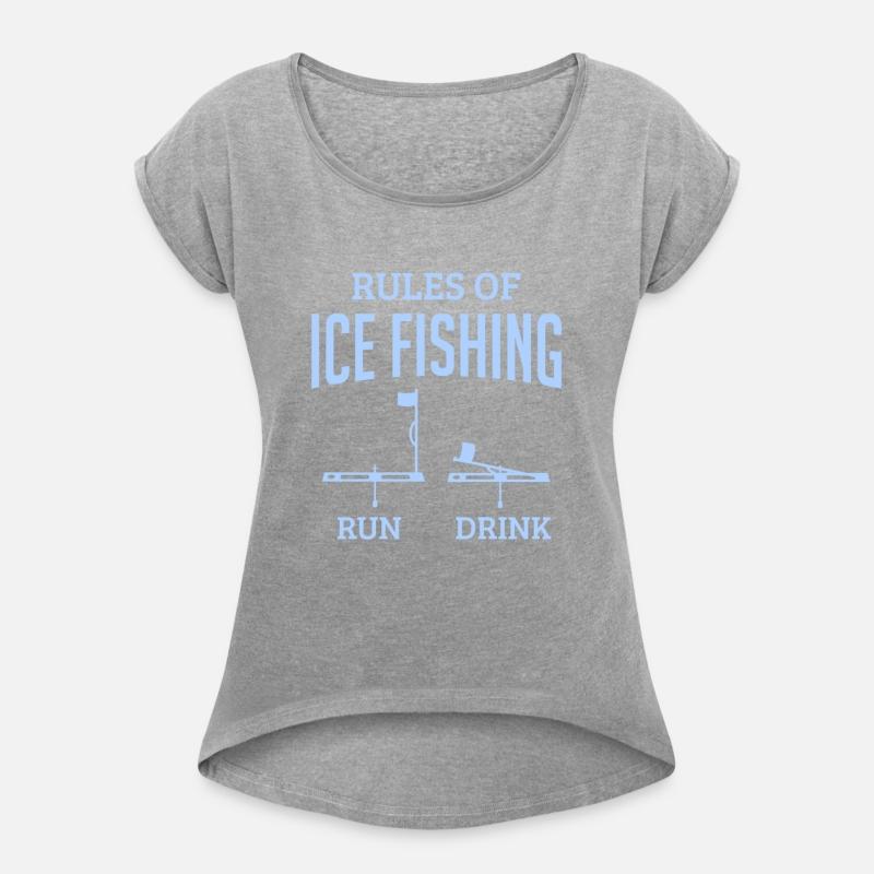 Ice Fishing Fisher Rules Run Drink Funny Gift Idea