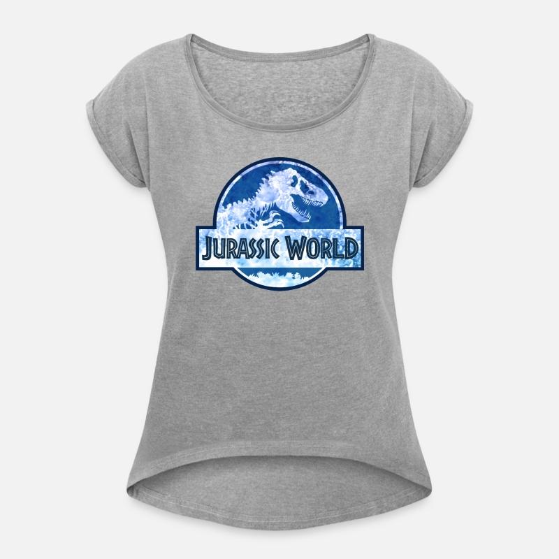 Jurassic World Classic Logo With T-Rex Blue