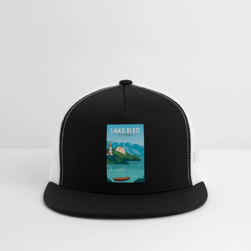 Lake Bled Slovenia Travel Retro Travel Art Vintage