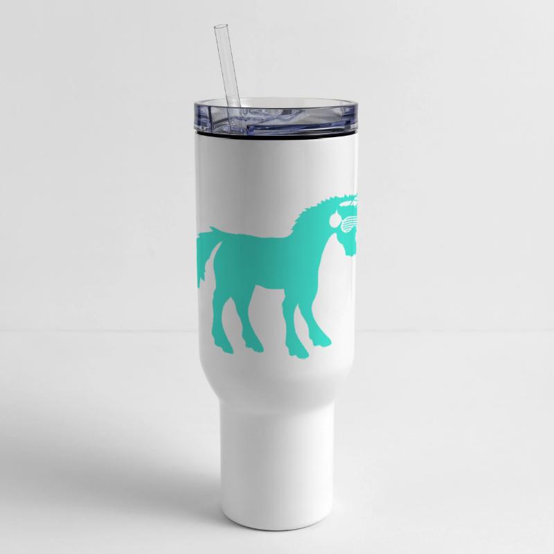 Mythical Cyan Unicorn Horn DJ Music Club Party Fun