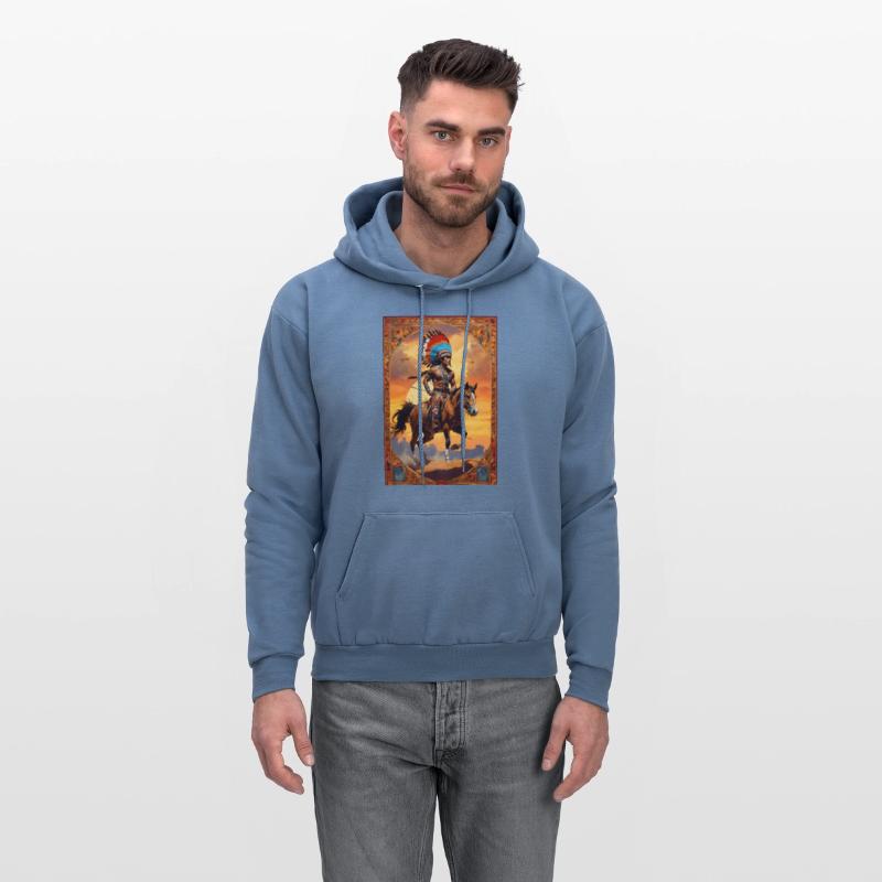 native american indian rebel in a raid