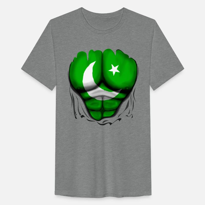 Pakistan Flag Ripped Muscles, six pack, chest t-sh