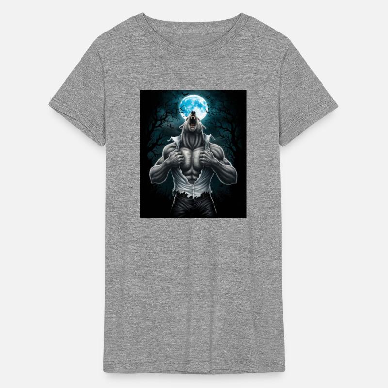 powerful werewolf's muscles full moon forest bats