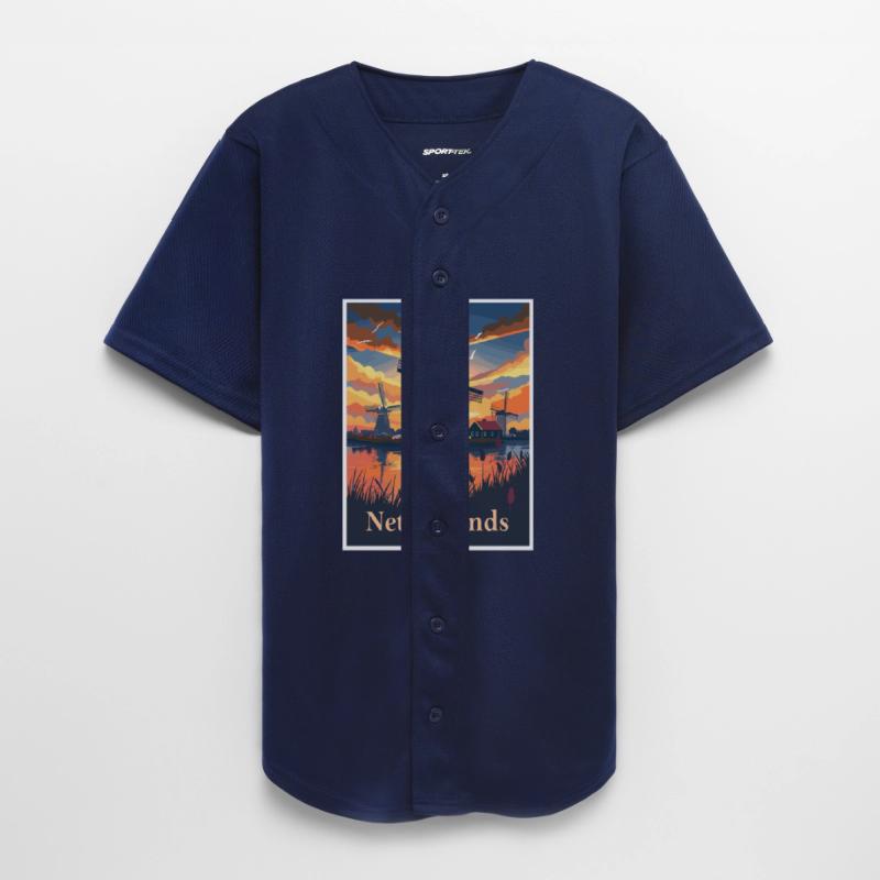 Sunset Over Dutch Windmills Netherlands Scenic