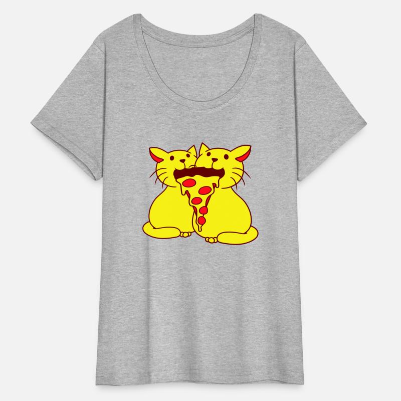 2 Cats Food Salami Pizza Fast Food Fun Hunger Team