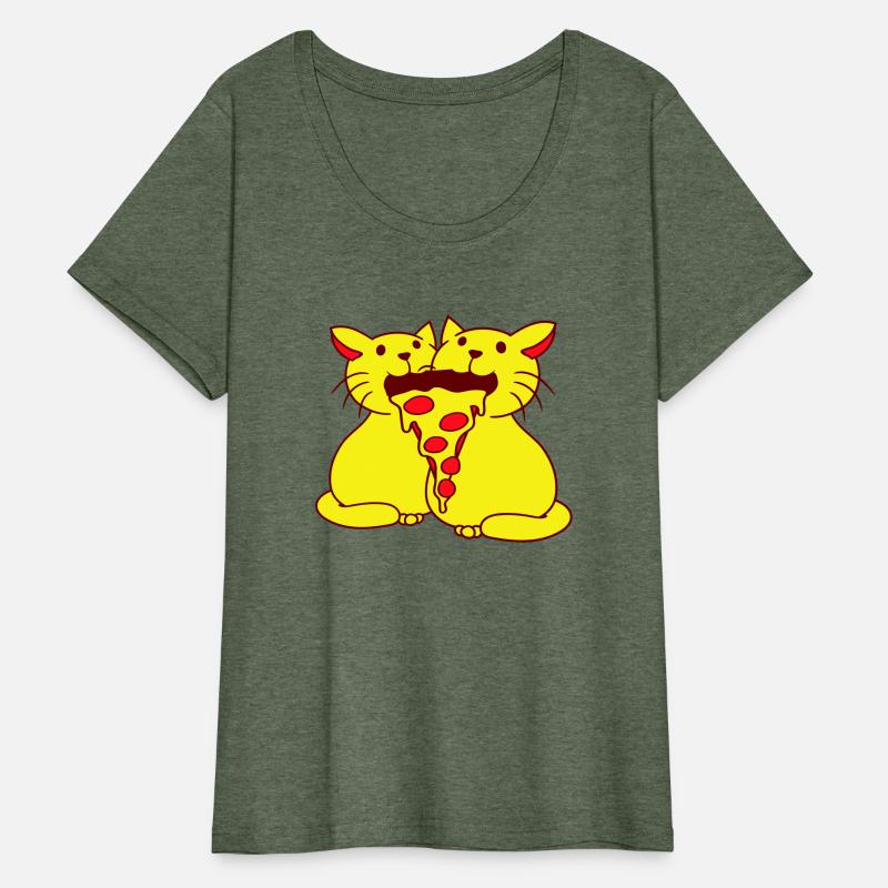 2 Cats Food Salami Pizza Fast Food Fun Hunger Team