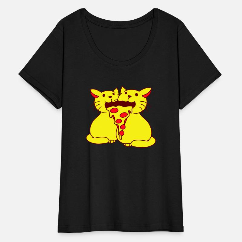 2 Cats Food Salami Pizza Fast Food Fun Hunger Team