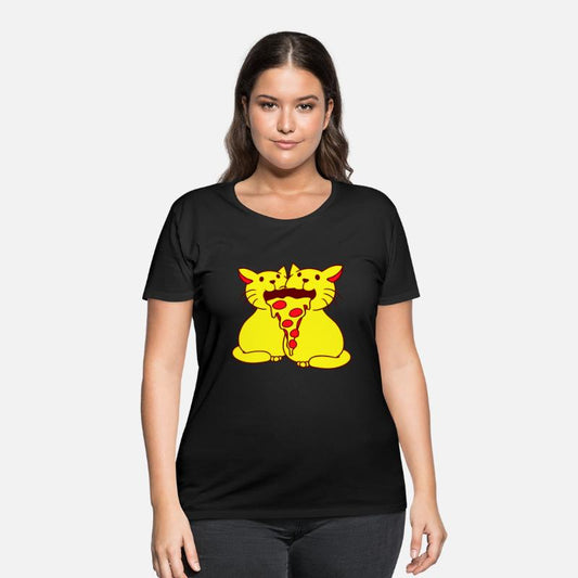 2 Cats Food Salami Pizza Fast Food Fun Hunger Team