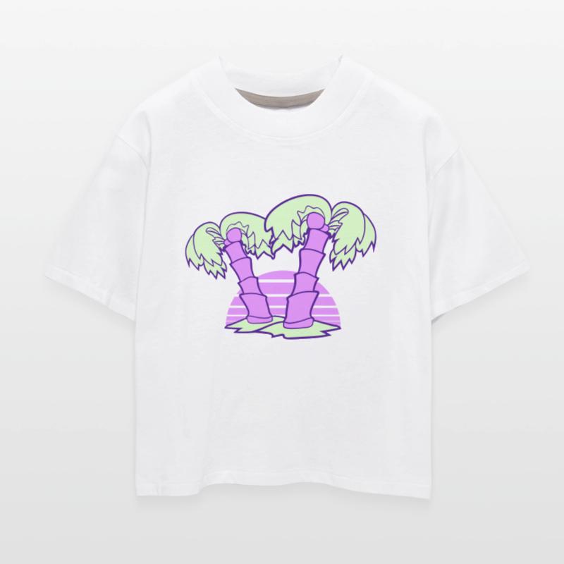 2 Palm Trees Island Tree Stripe Sun Sunset Evening