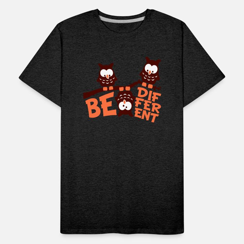 3 owls Be Different saying crazy funny branch team