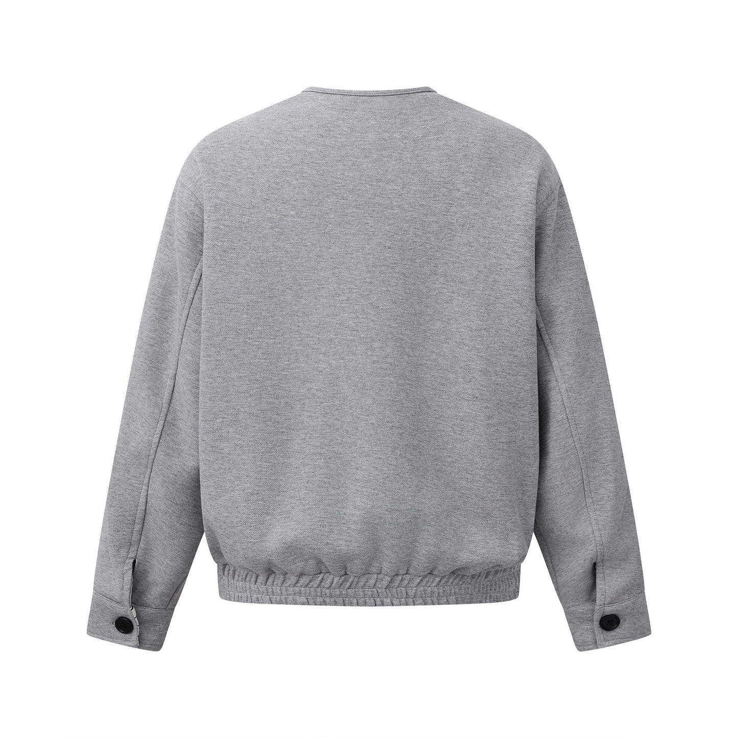 Loose Shoulder Jacket Long Sleeve Oversized Coat No Collar Design Outerwear