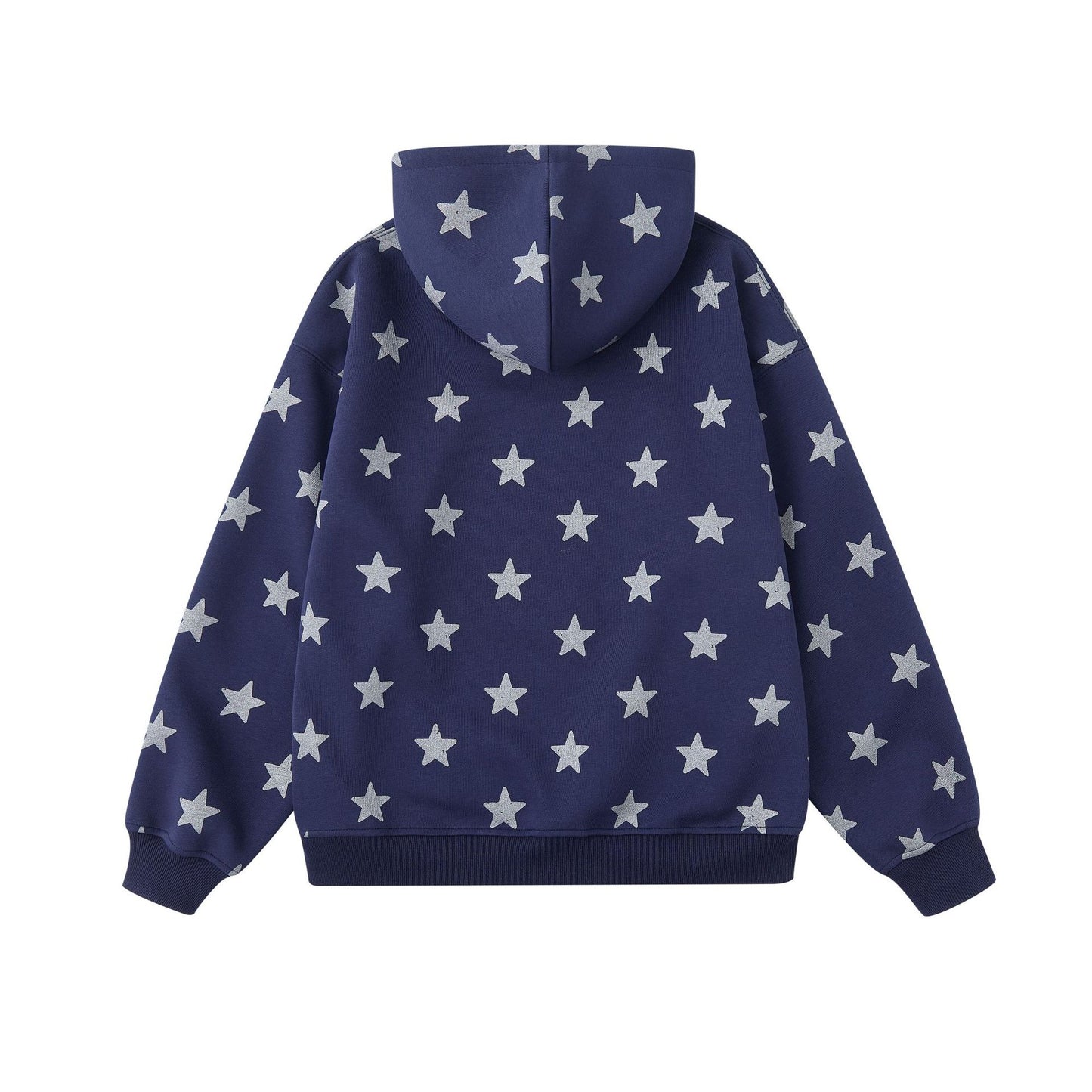 Streetwear Star All-Over Print Unisex Loose Hooded Sweatshirt