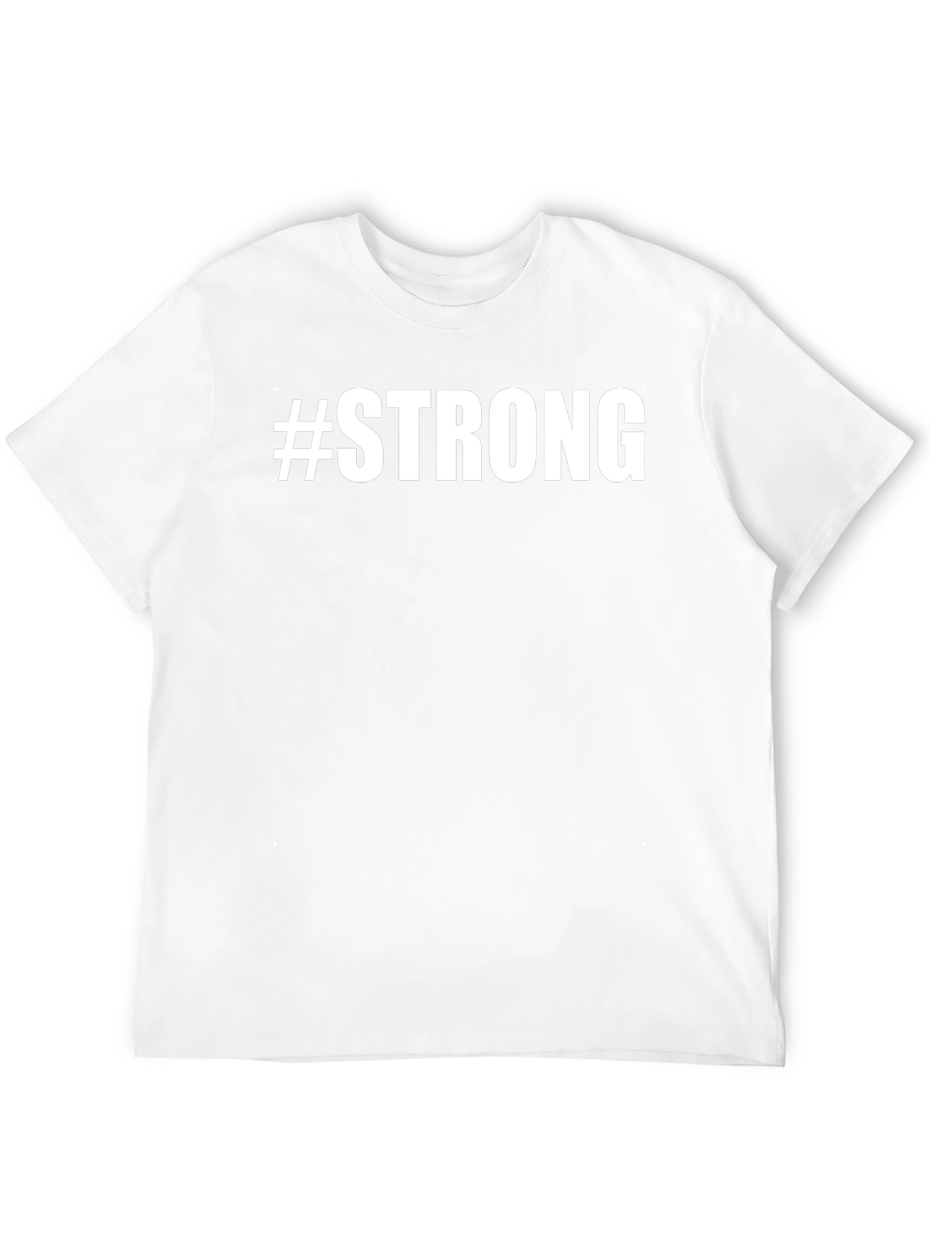 #Strong Graphic Print Crew Neck T-Shirt