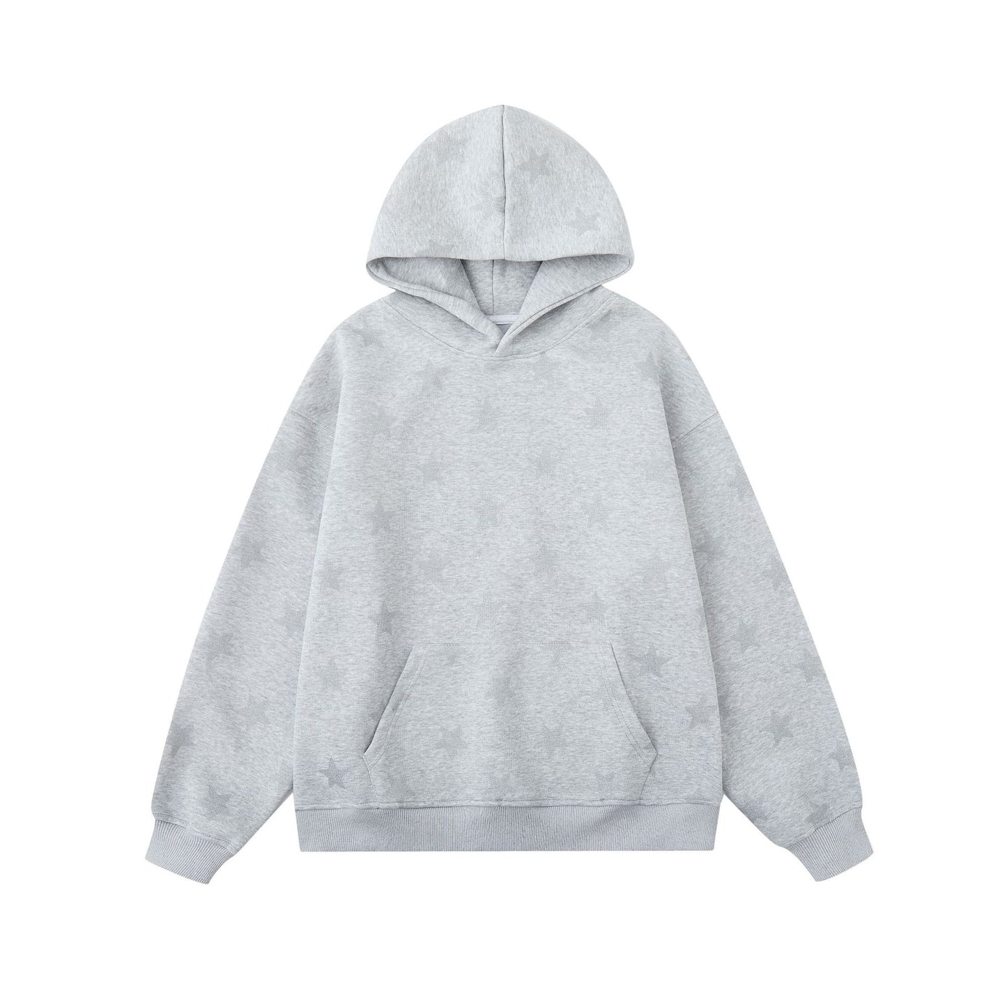 Streetwear Star All-Over Print Unisex Loose Hooded Sweatshirt