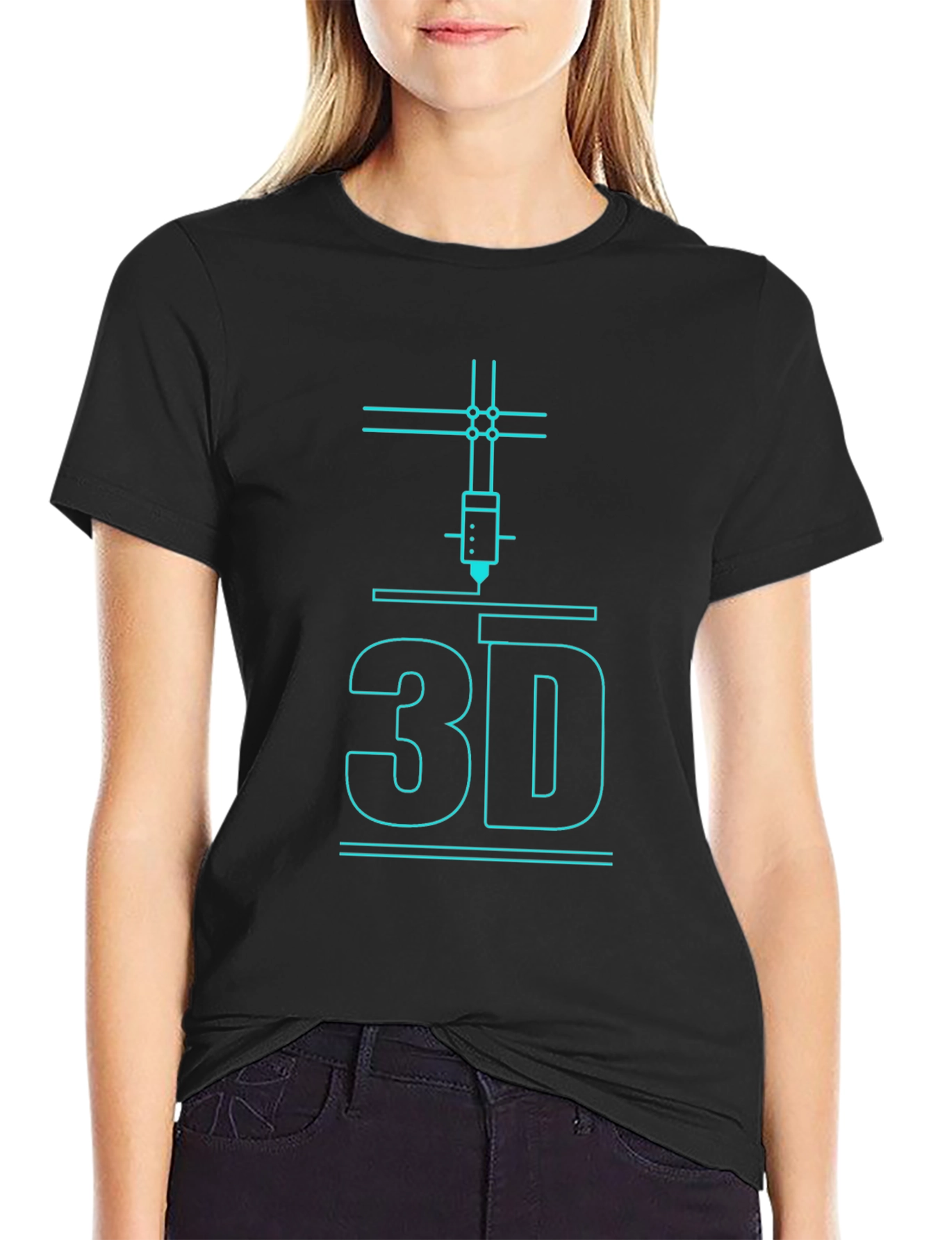 3D Printing T-Shirt - Black Graphic Tee for Tech Enthusiasts