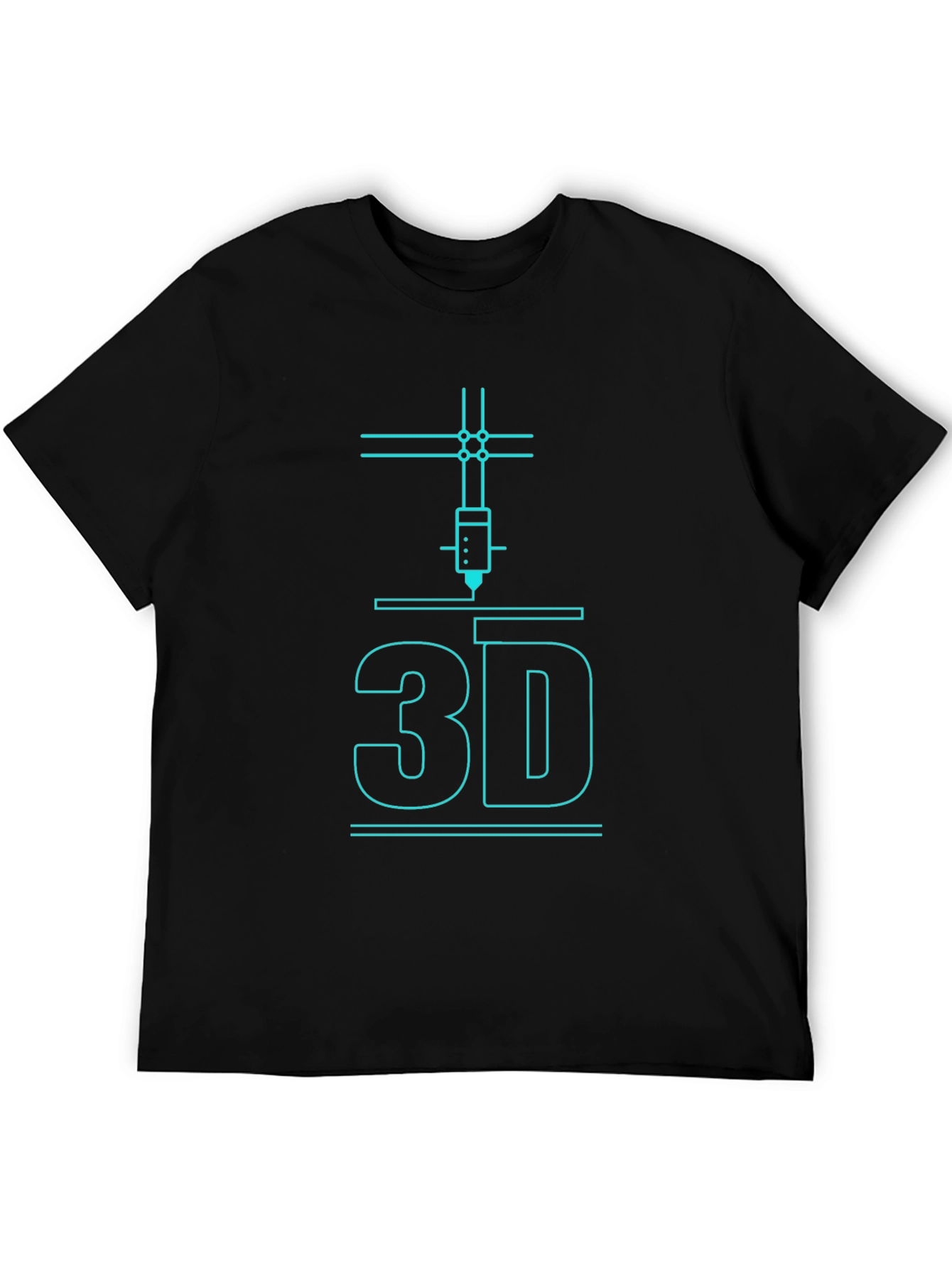 3D Printing T-Shirt - Black Graphic Tee for Tech Enthusiasts