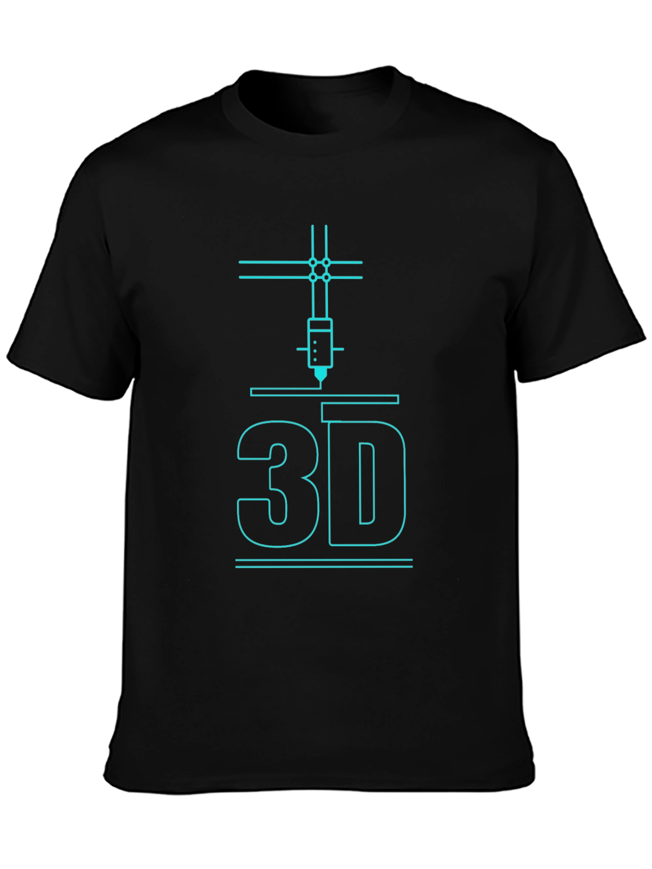 3D Printing T-Shirt - Black Graphic Tee for Tech Enthusiasts