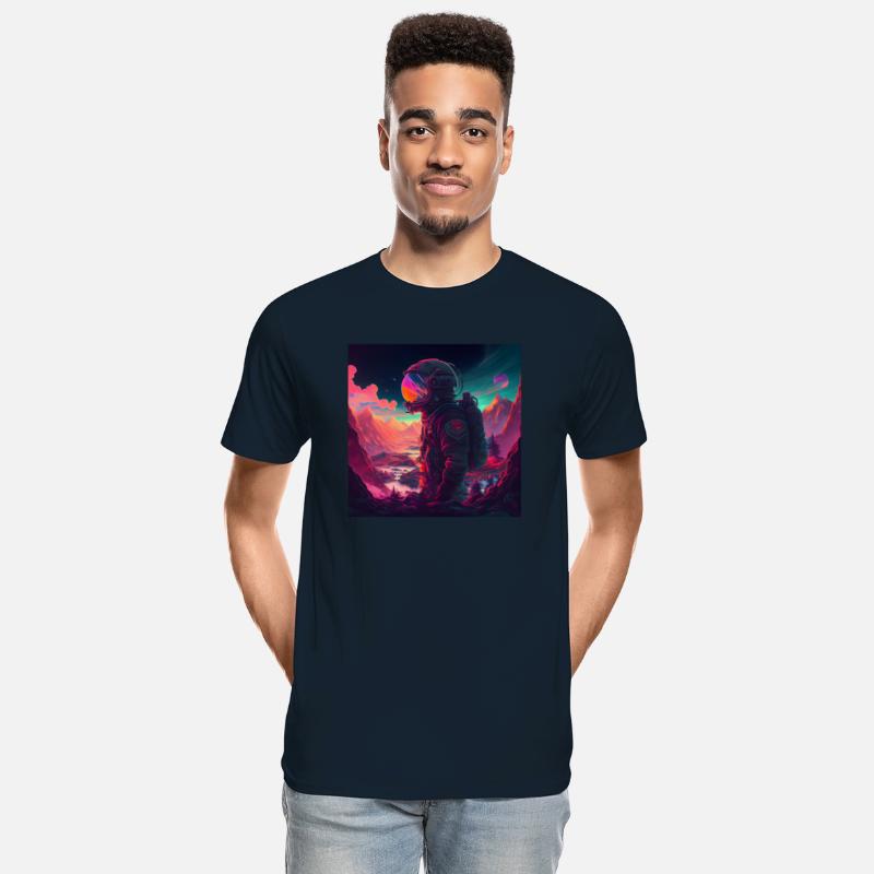 A futuristic astronaut in full spacesuit