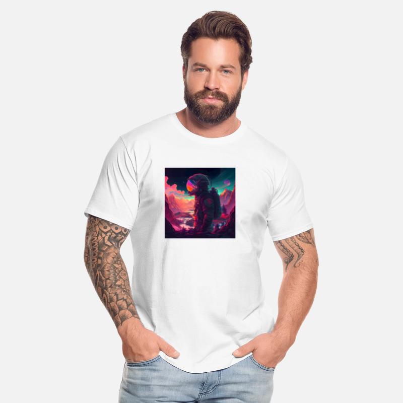 A futuristic astronaut in full spacesuit