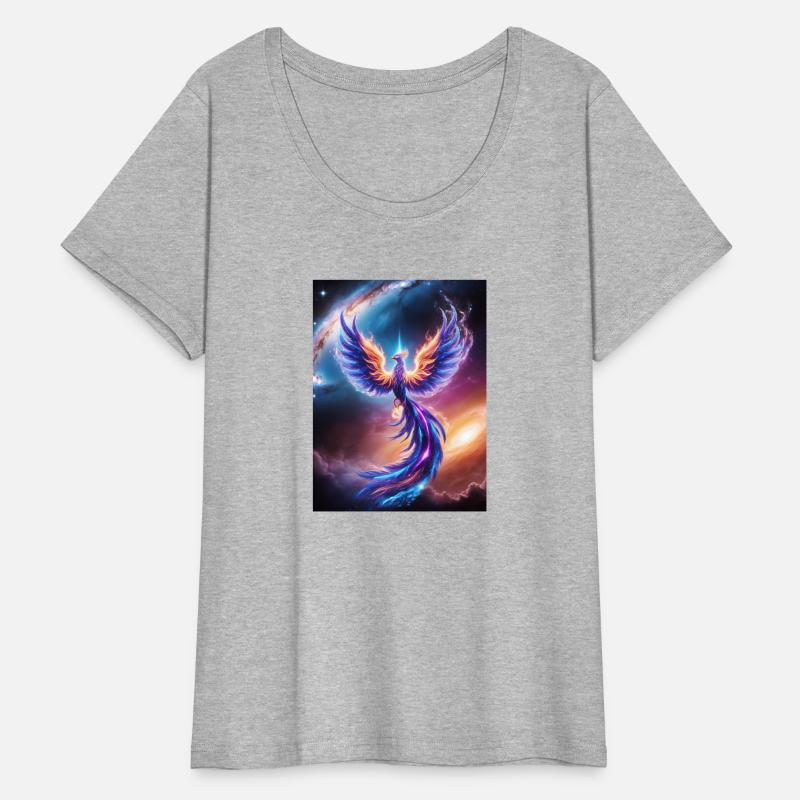A majestic phoenix made of swirling stardust a