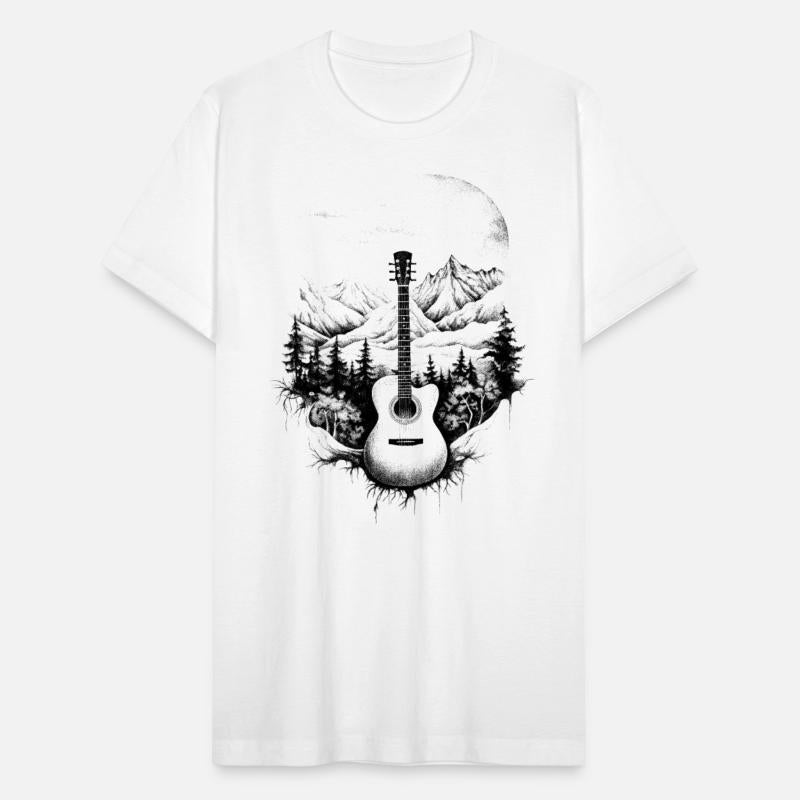Acoustic guitar landscape guitarist gift