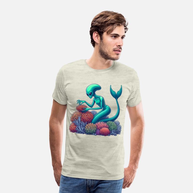 Alien Mermaid Underwater Corals