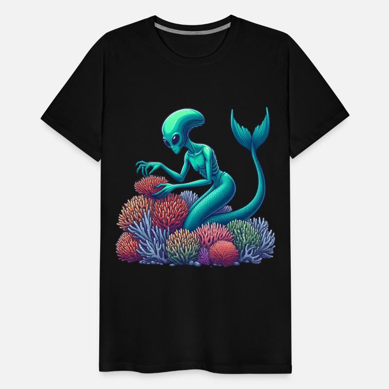Alien Mermaid Underwater Corals
