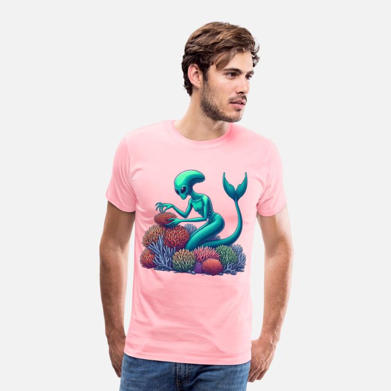 Alien Mermaid Underwater Corals