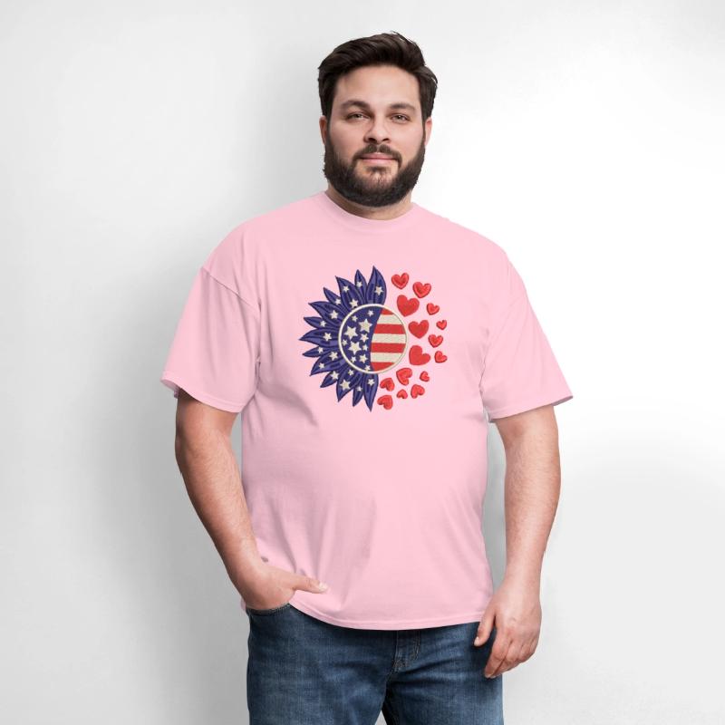 American Sunflower Hearts Embrodery Effect