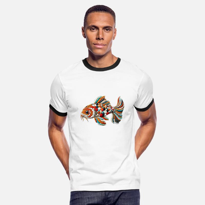 Aquatic Elegance: A Pebble Mosaic Koi