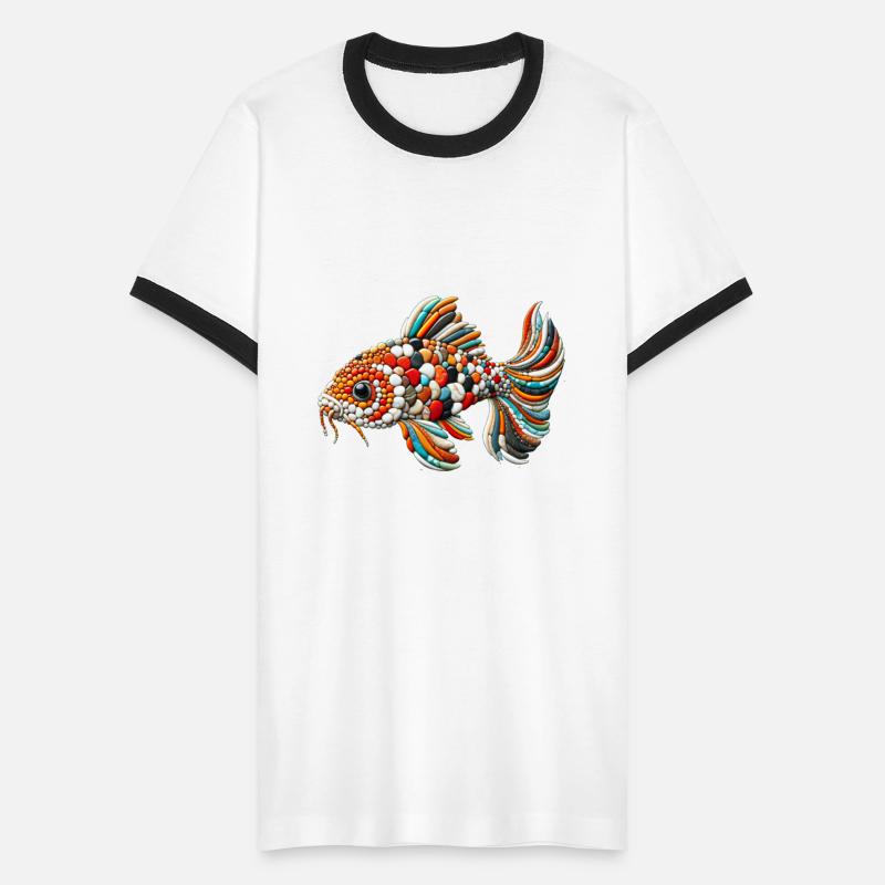 Aquatic Elegance: A Pebble Mosaic Koi