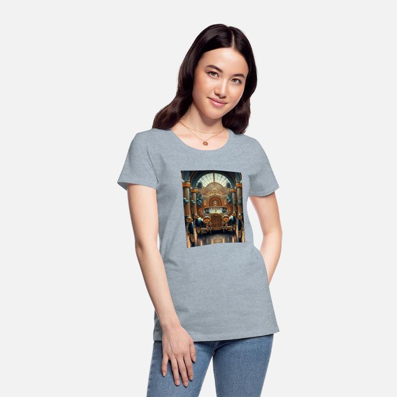 Art Deco elegance meets classic cars, gold