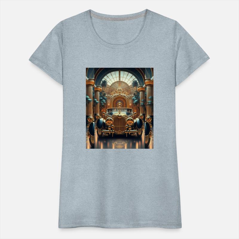 Art Deco elegance meets classic cars, gold