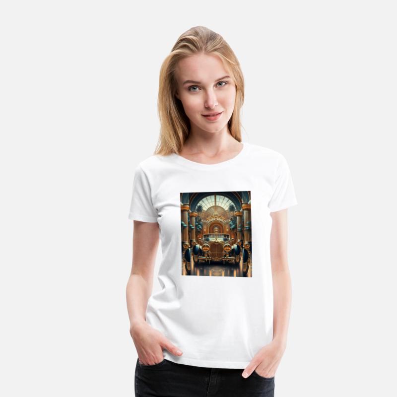 Art Deco elegance meets classic cars, gold