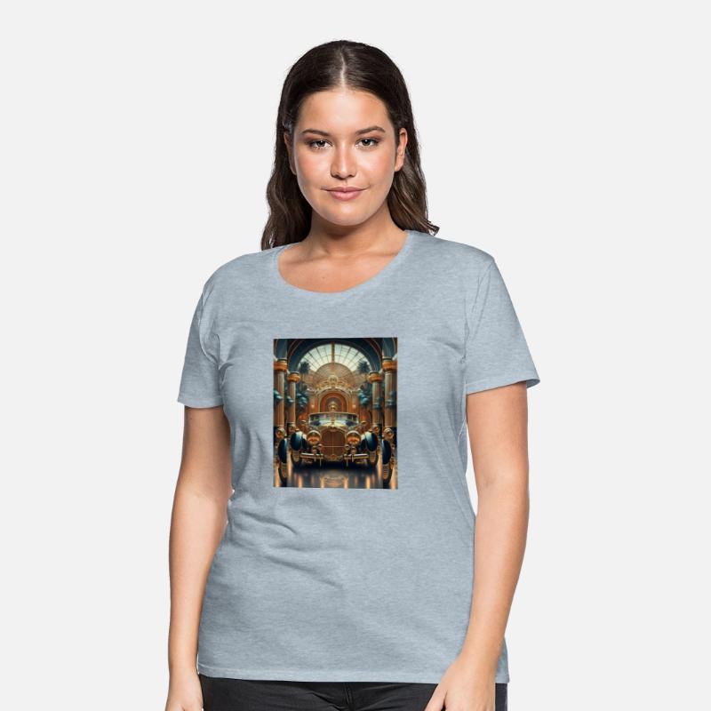 Art Deco elegance meets classic cars, gold