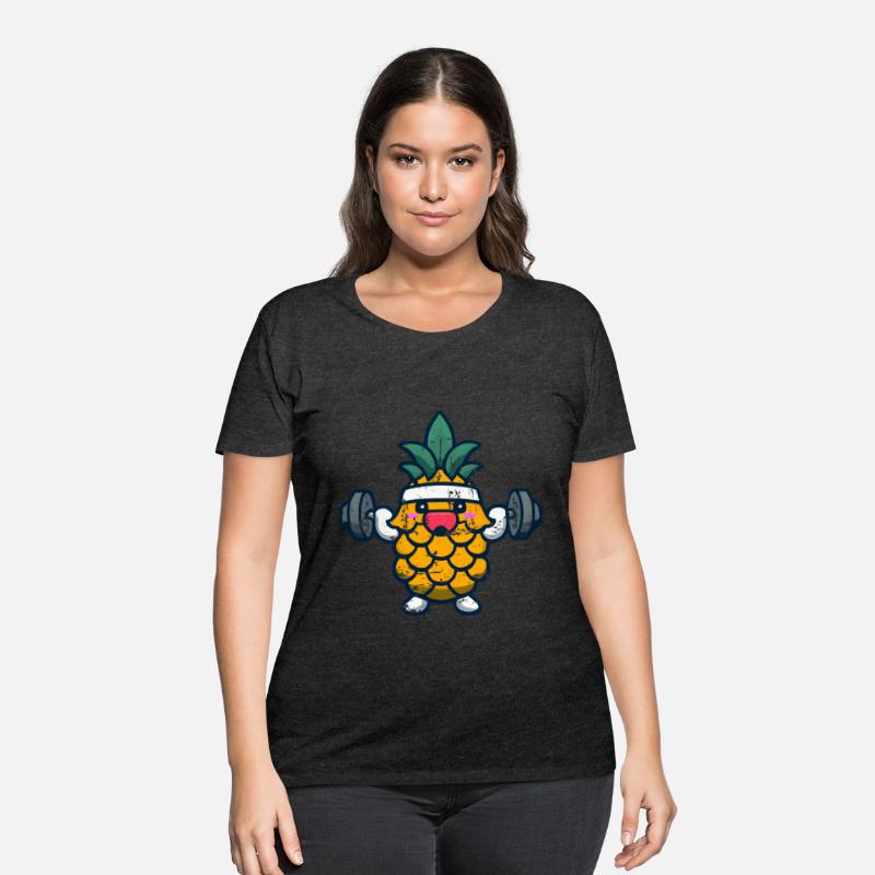 Athletic Pineapple with Dumbbells