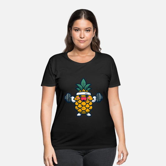 Athletic Pineapple with Dumbbells
