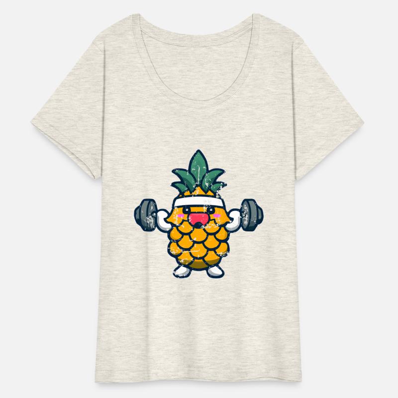 Athletic Pineapple with Dumbbells