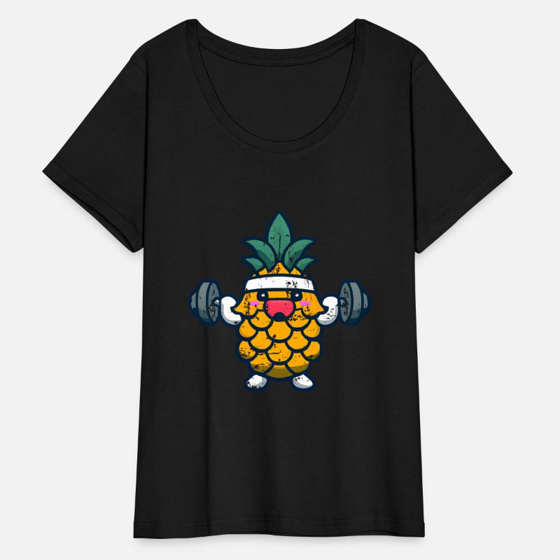 Athletic Pineapple with Dumbbells