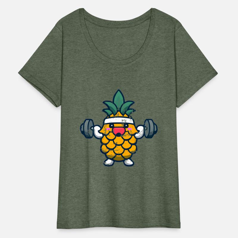 Athletic Pineapple with Dumbbells