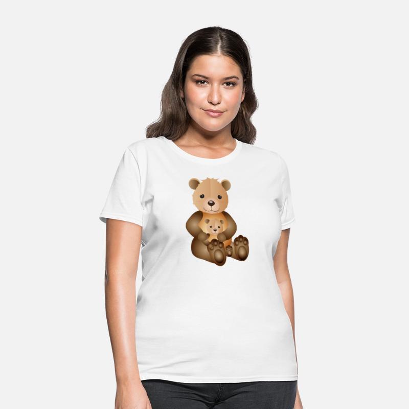 Bear mother with little sugar-sweet bear cub