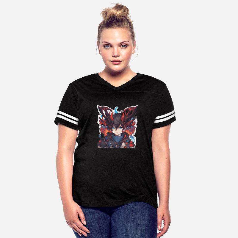 Beautiful Horned Blue-Eyed Boy with Fires